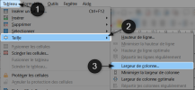 déployé du menu tableau sur la commande Adapter/Largeur de colonne.